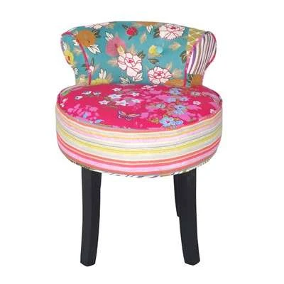 Wholesale Wooden Legs Armchair Patchwork Chair, PC011