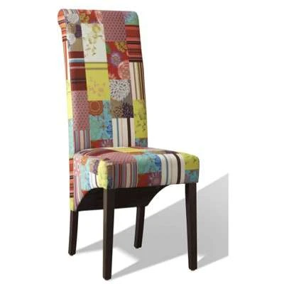 High Back Patchwork Dining Chair, PC088