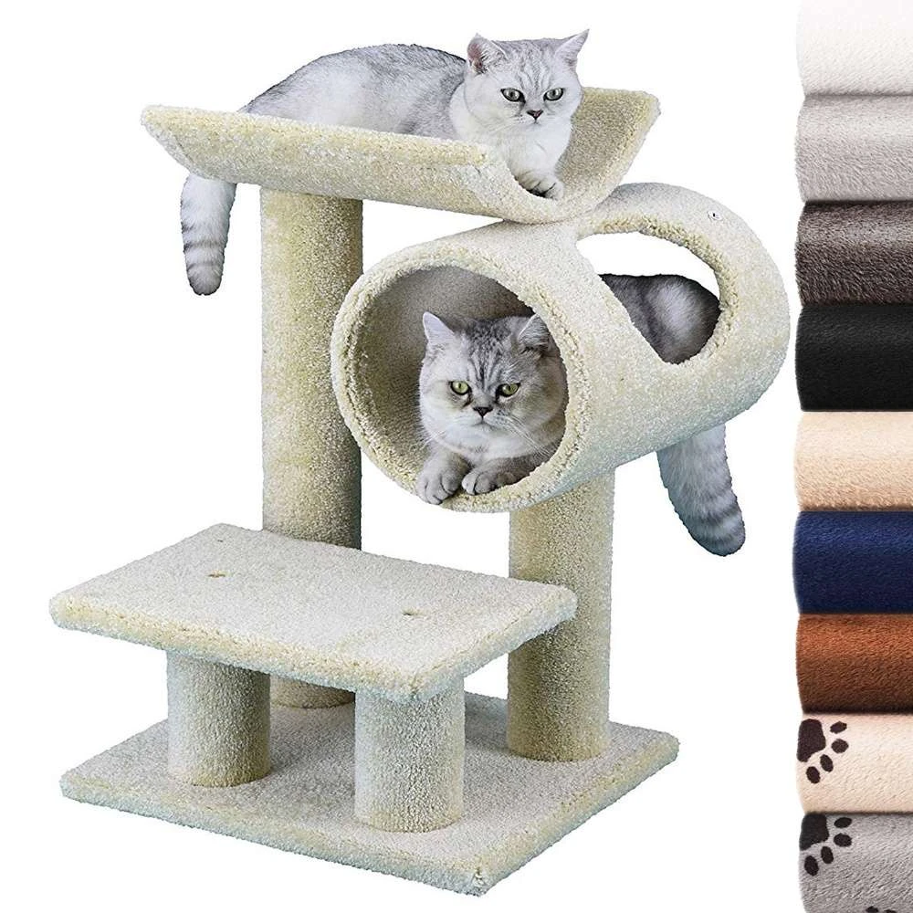 Luxury Cat Tree Tunnel with Perch, CATA1932