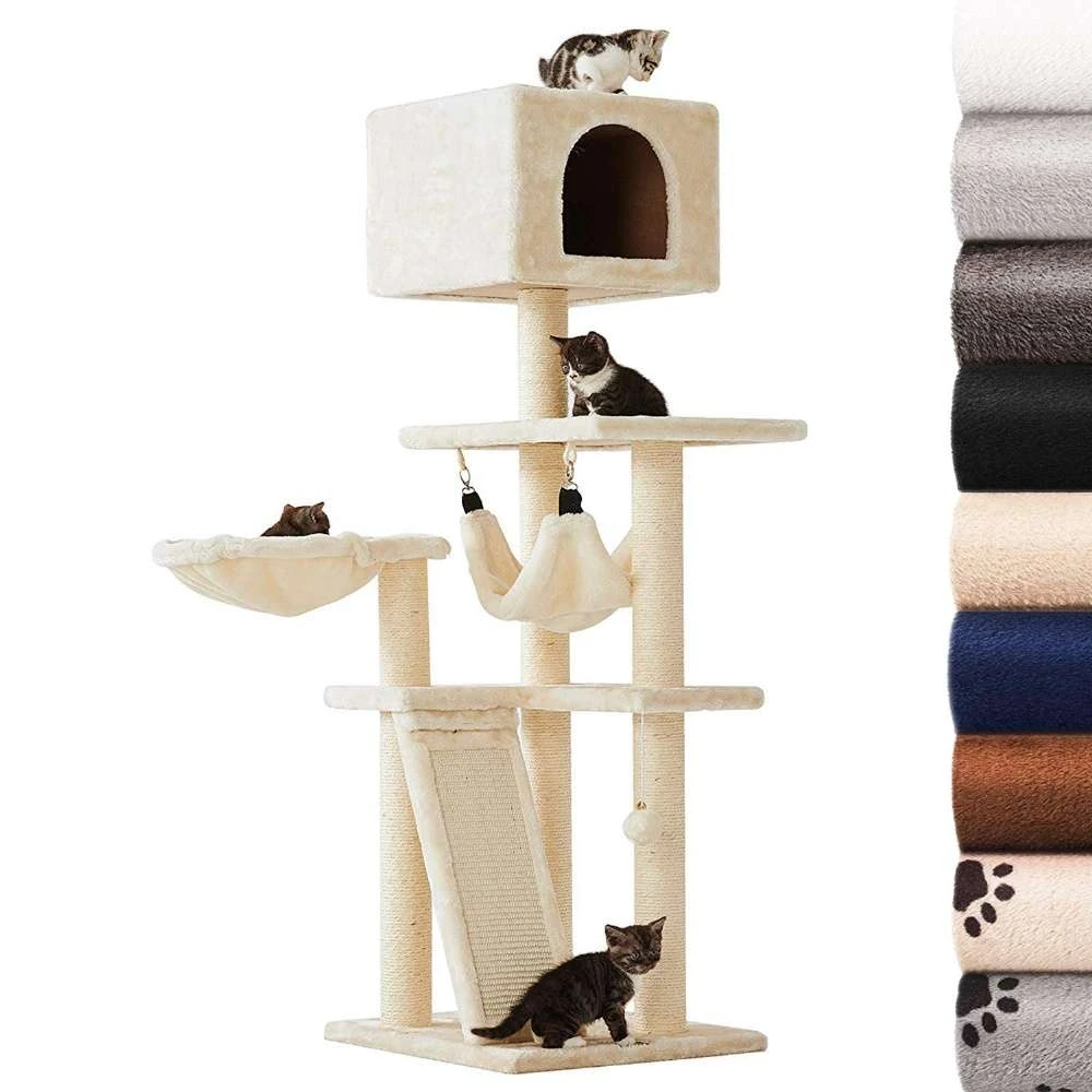 Cat Tree Condo with Scratching Pad & Toys, CATA1962